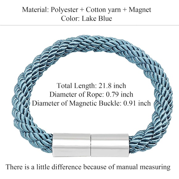 Blue Decorative Magnetic Curtain Rope 2 Pack - Picture 3 of 7